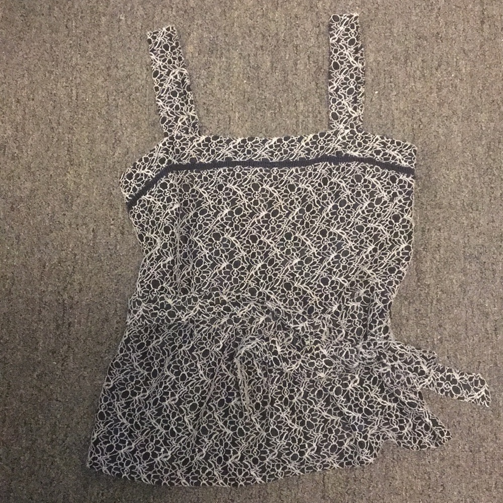 Banana republic peplum tie top
